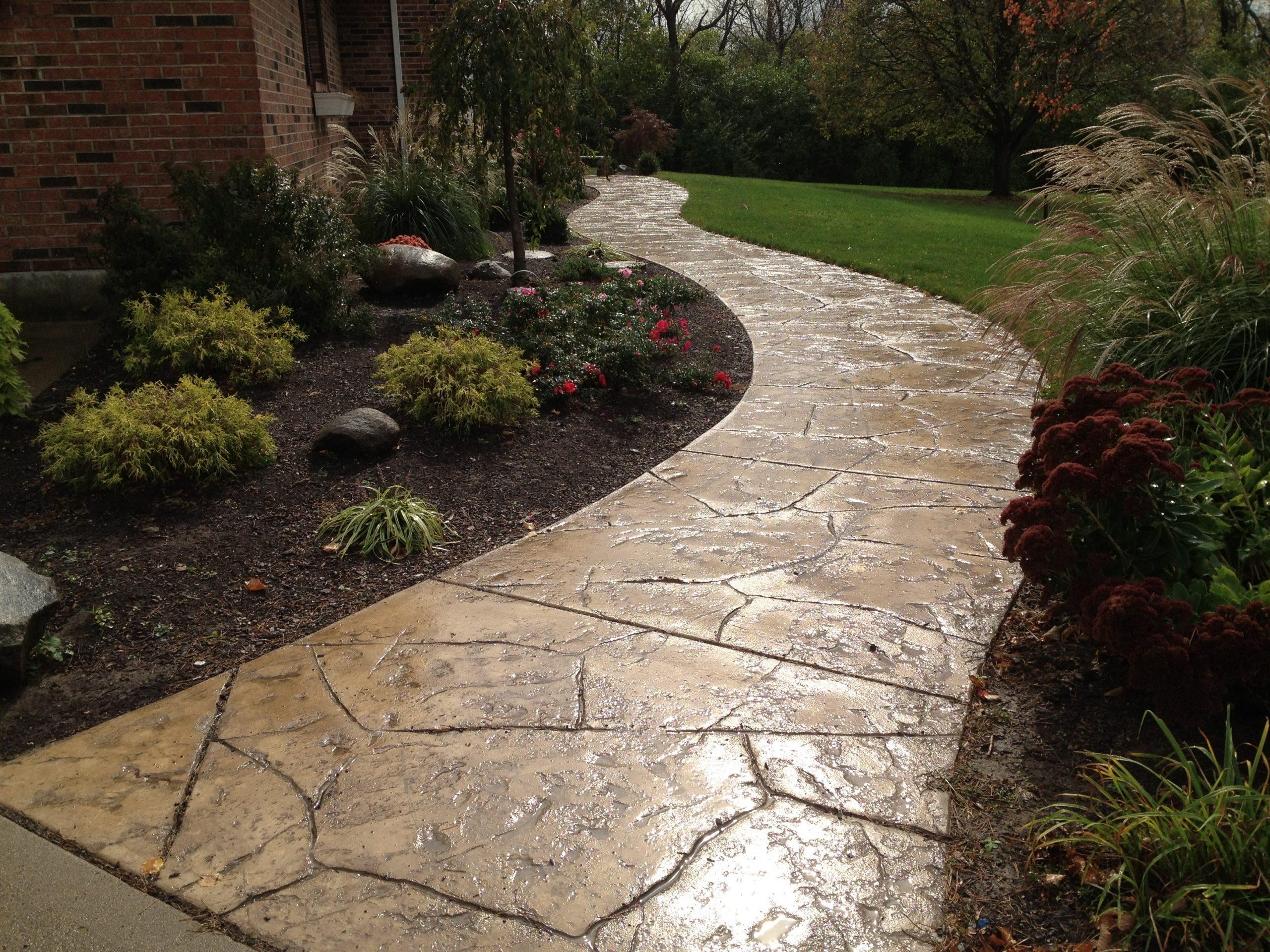 Stamped Concrete Walkway