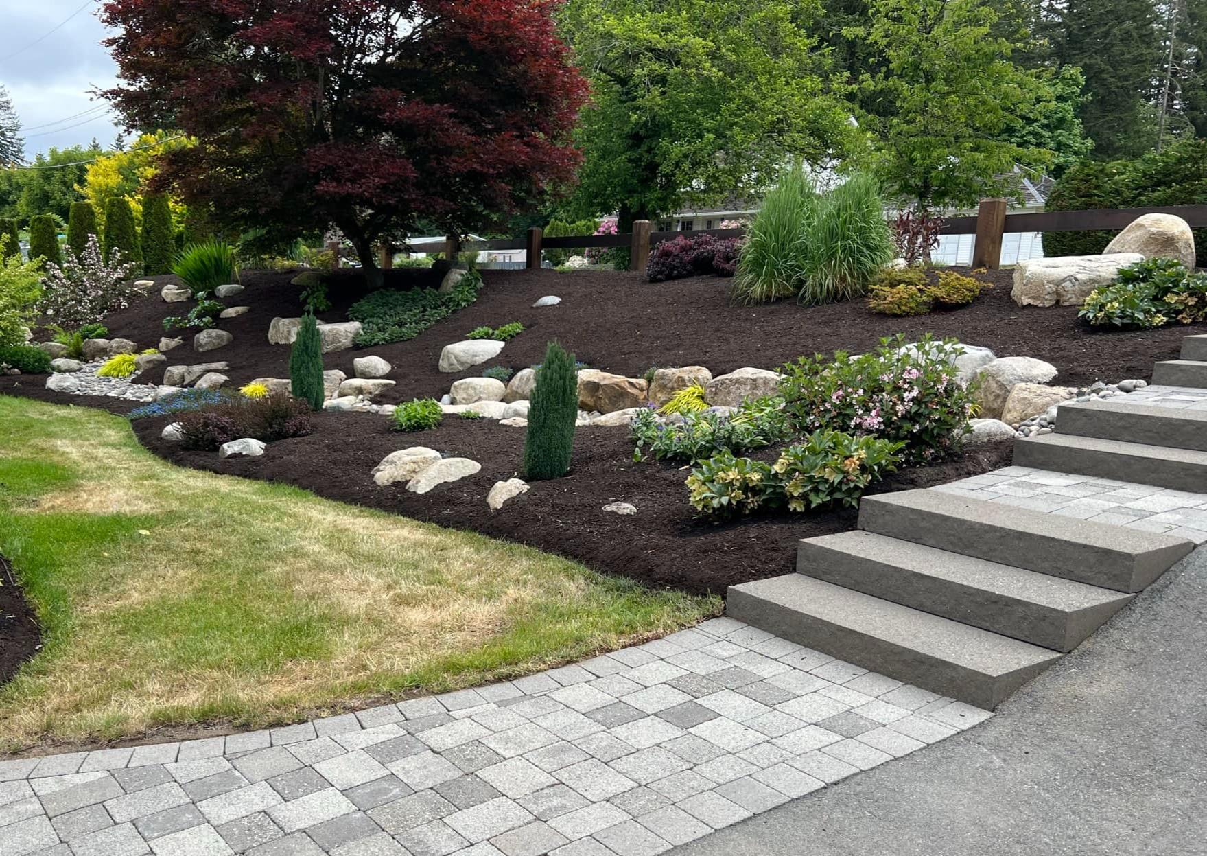 Fresh sod installation