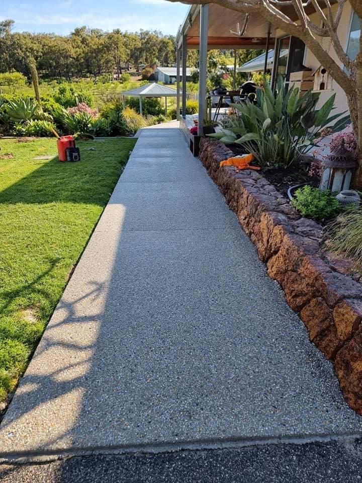 Exposed Aggregate Front Entrance