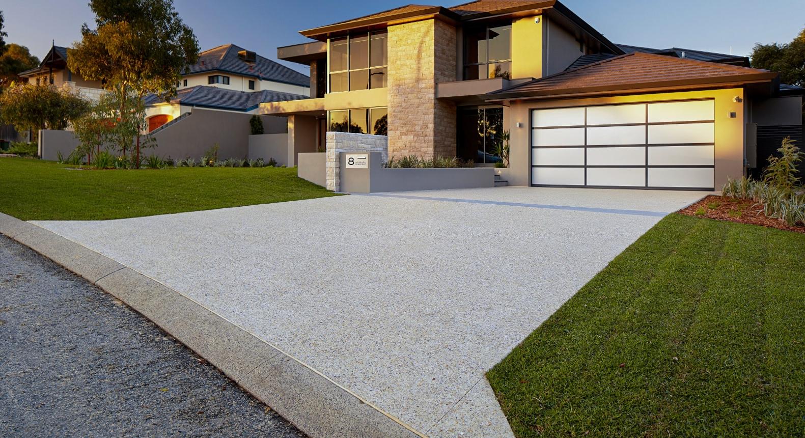 Exposed Aggregate Backyard