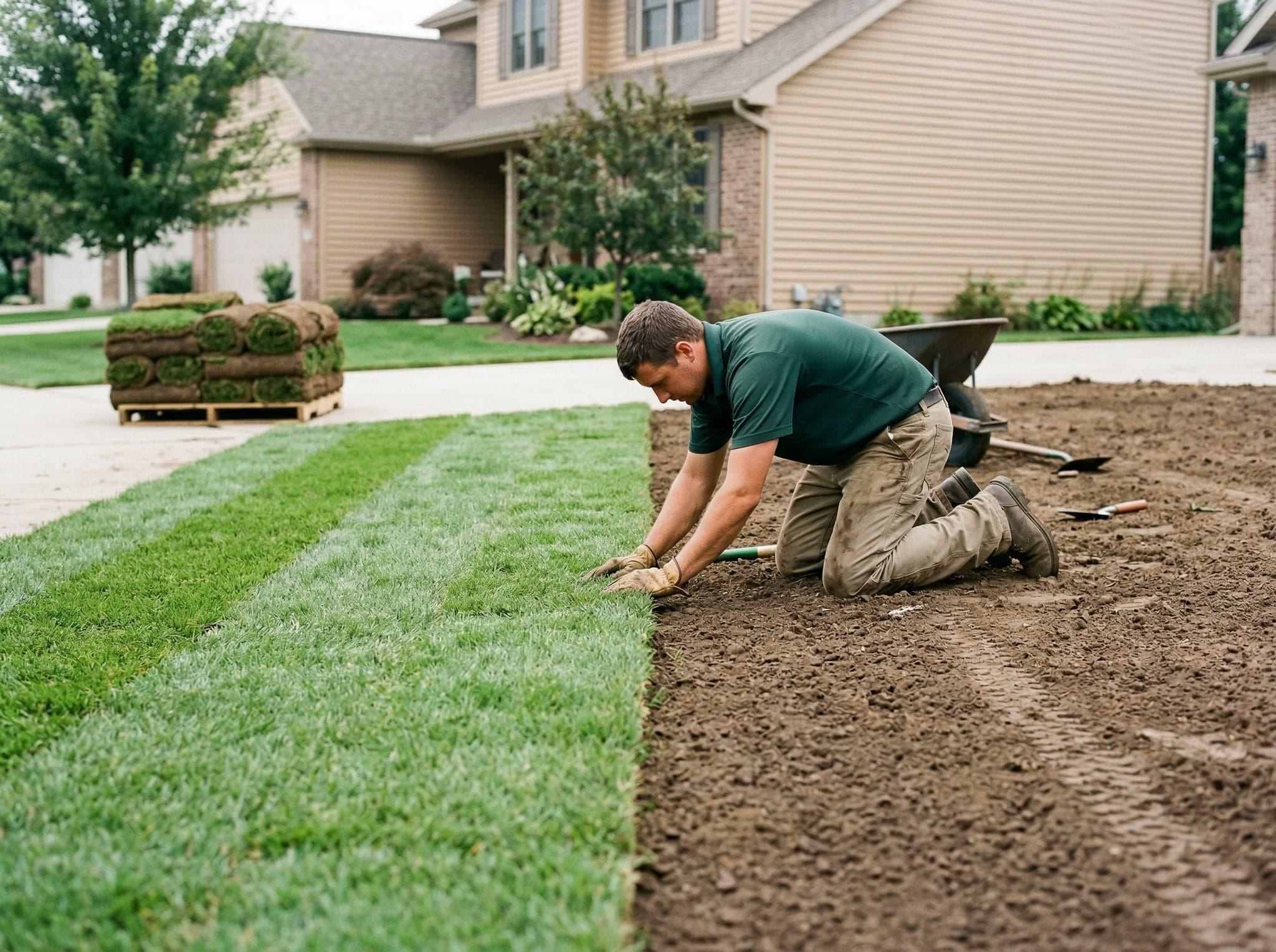Professional sod installation